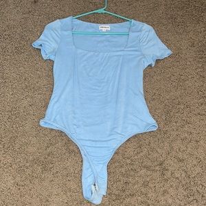 Superdown Baby Blue Bodysuit